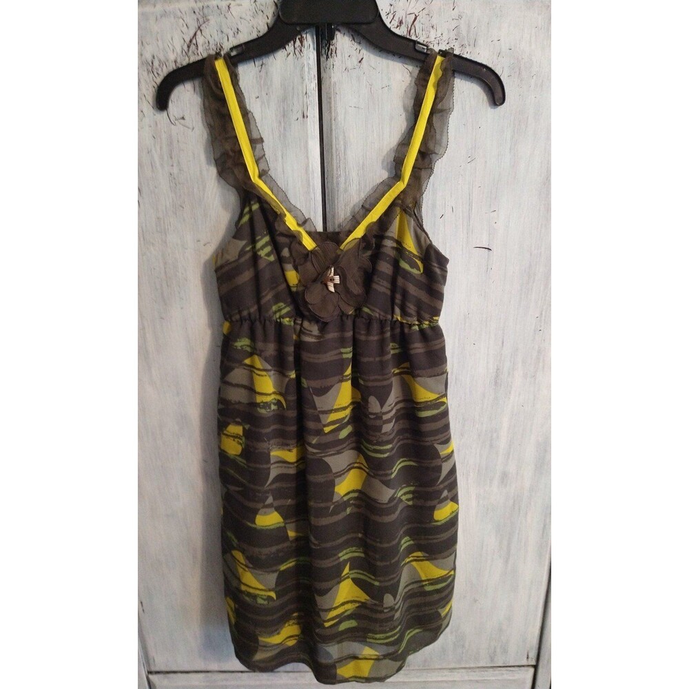 Hero and Leander 100% silk vneck sleeveless mini Dress Boho Feminine Pxs